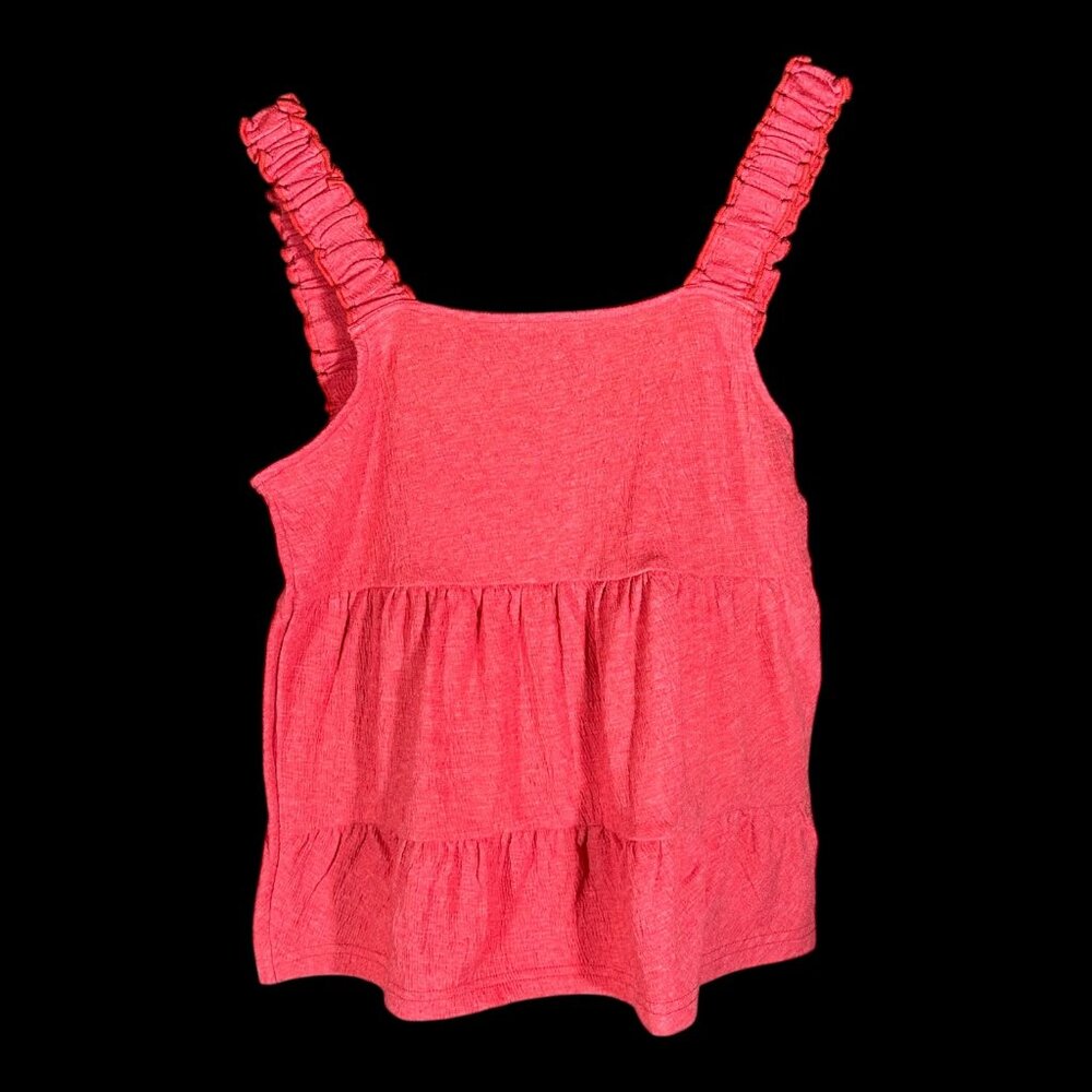 Flowy Red Tiered Summer Tank Top